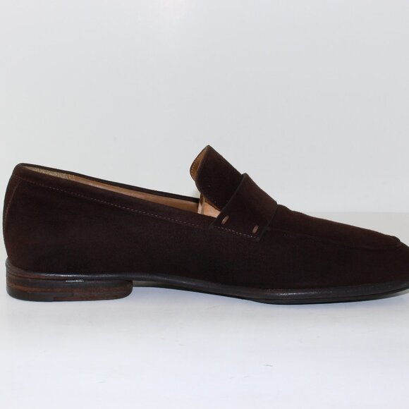 Louis Vuitton Brown Suede Leather Loafer Slip One Shoe (8.5 US) - Picture 5 of 14